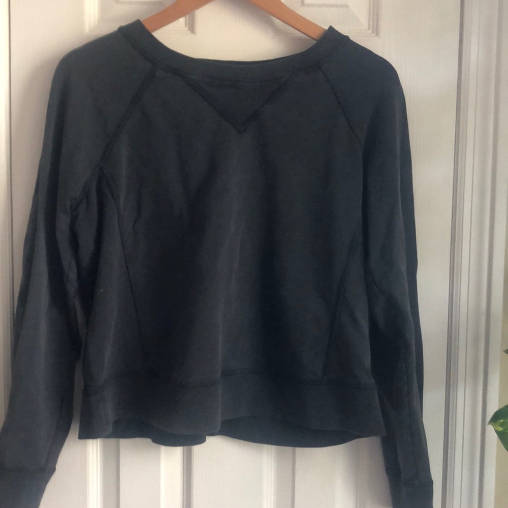 Lululemon faded black crew neck sweatshirt